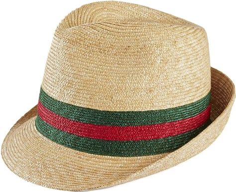 gucci woven straw fedora hat|Gucci straw hat women.